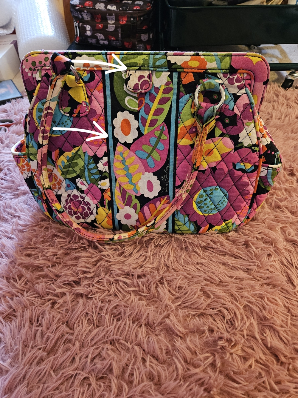 Retired✨️Vera Bradley "Va Va Bloom" Quilted Tote - Picture 3 of 13